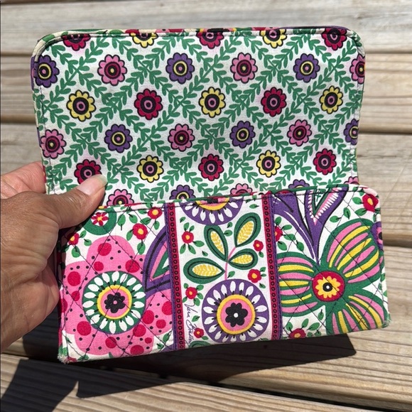 Vera Bradley Pink and Purple Quilted Wallet with Paisley Design - Picture 11 of 11